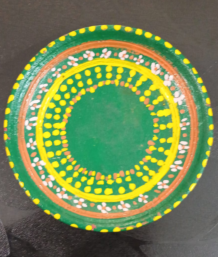 Hand painted terracotta plates-103