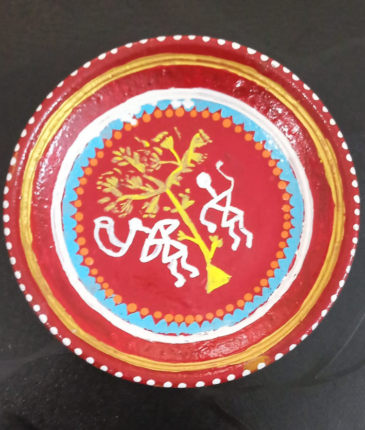 Hand painted terracotta plates-104