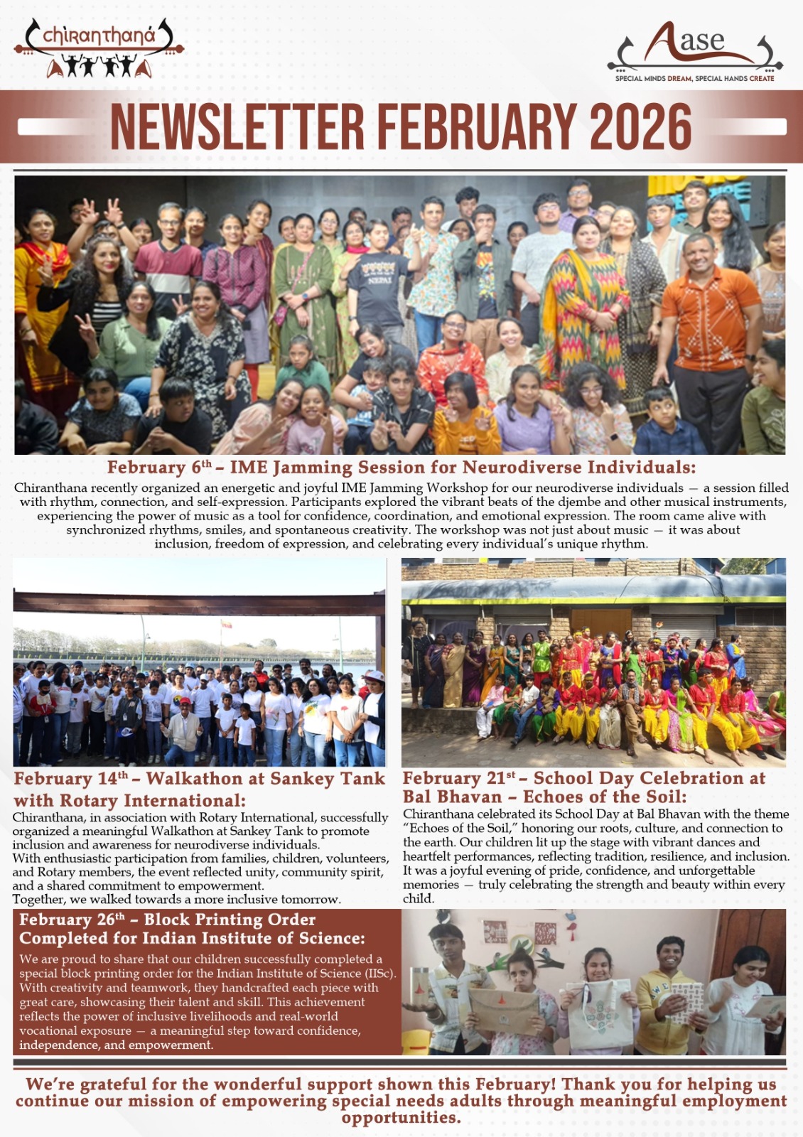 Chiranthana Newsletter – February 2026