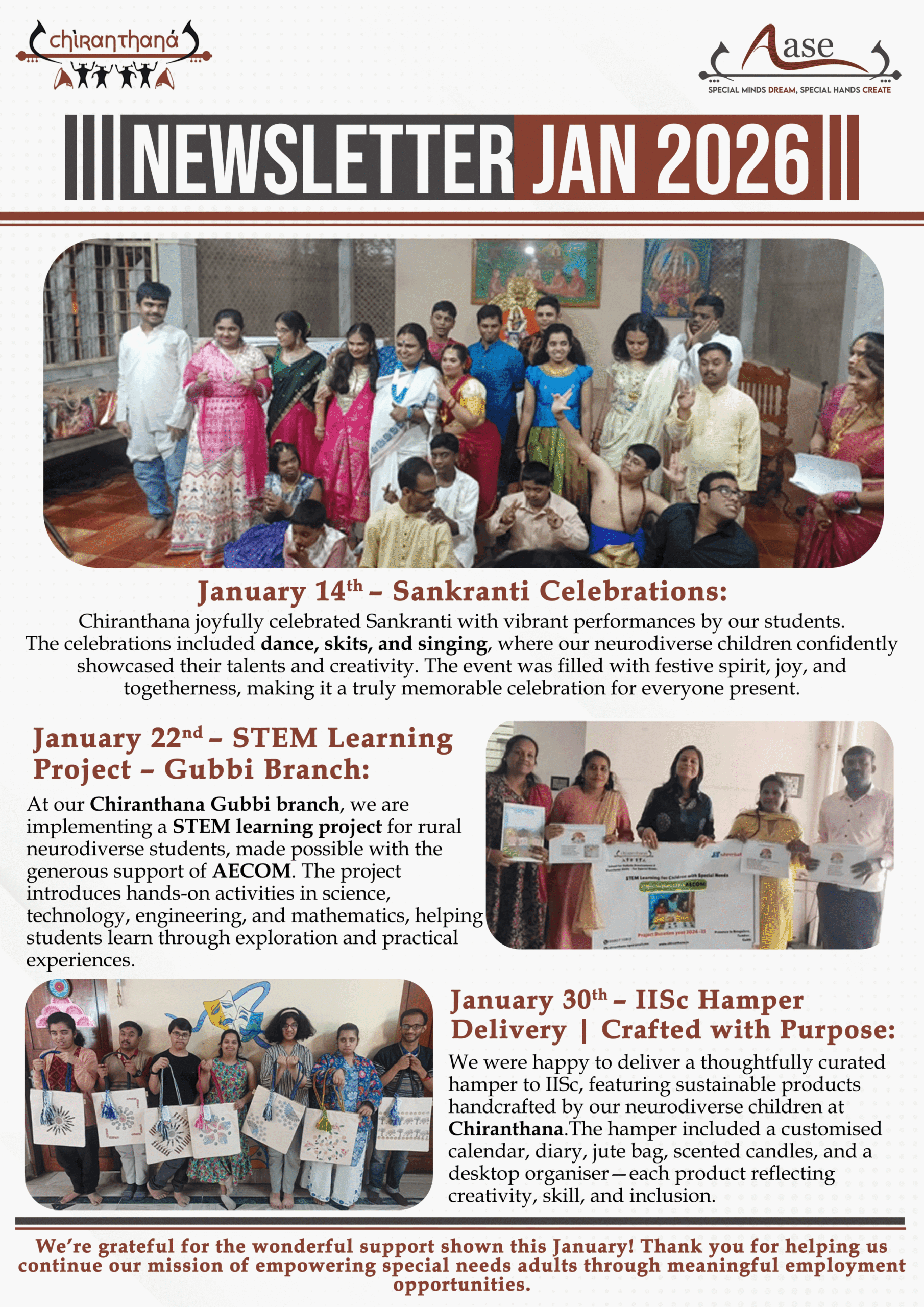 Chiranthana Newsletter – January 2026