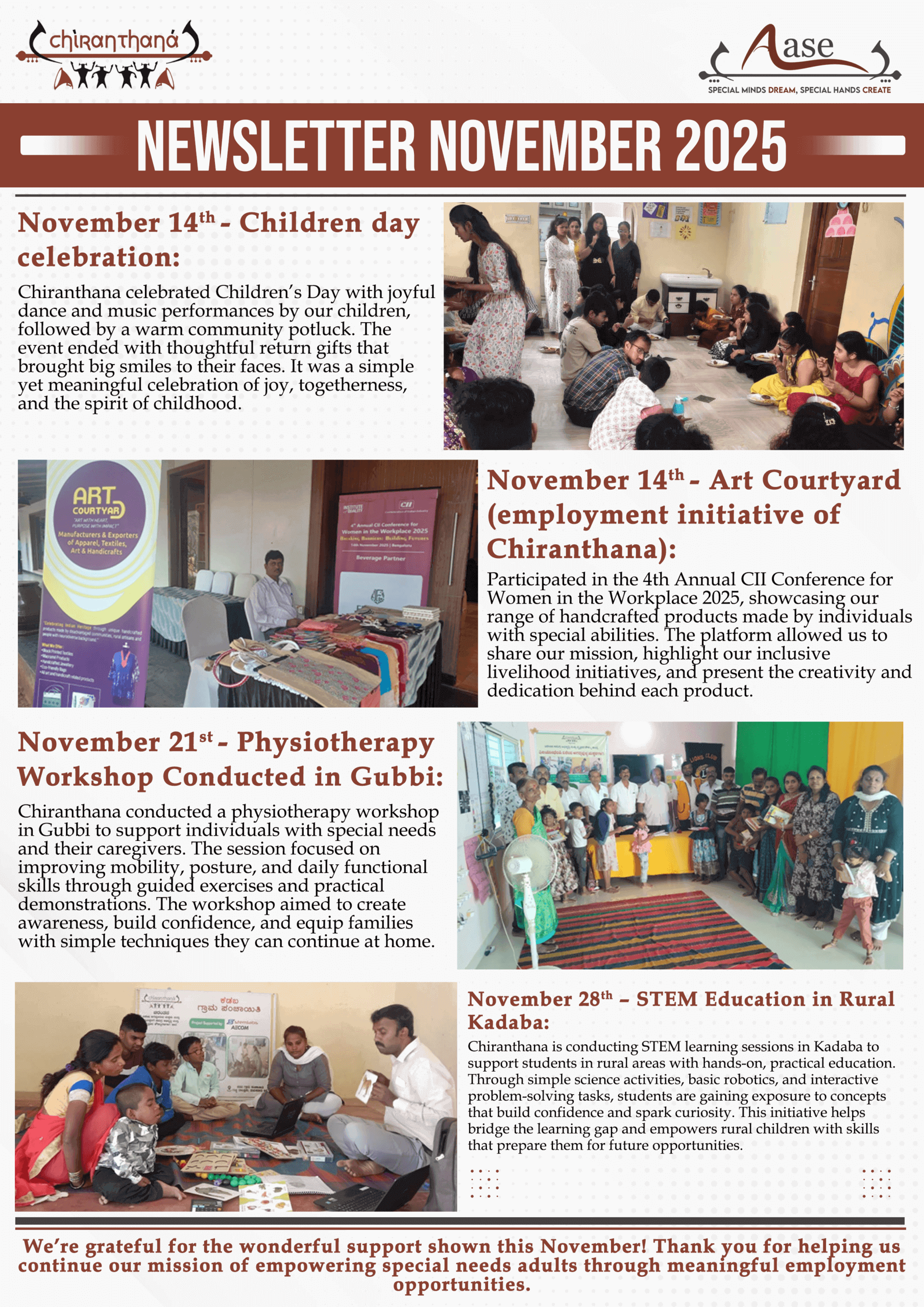 Chiranthana Newsletter – November 2025