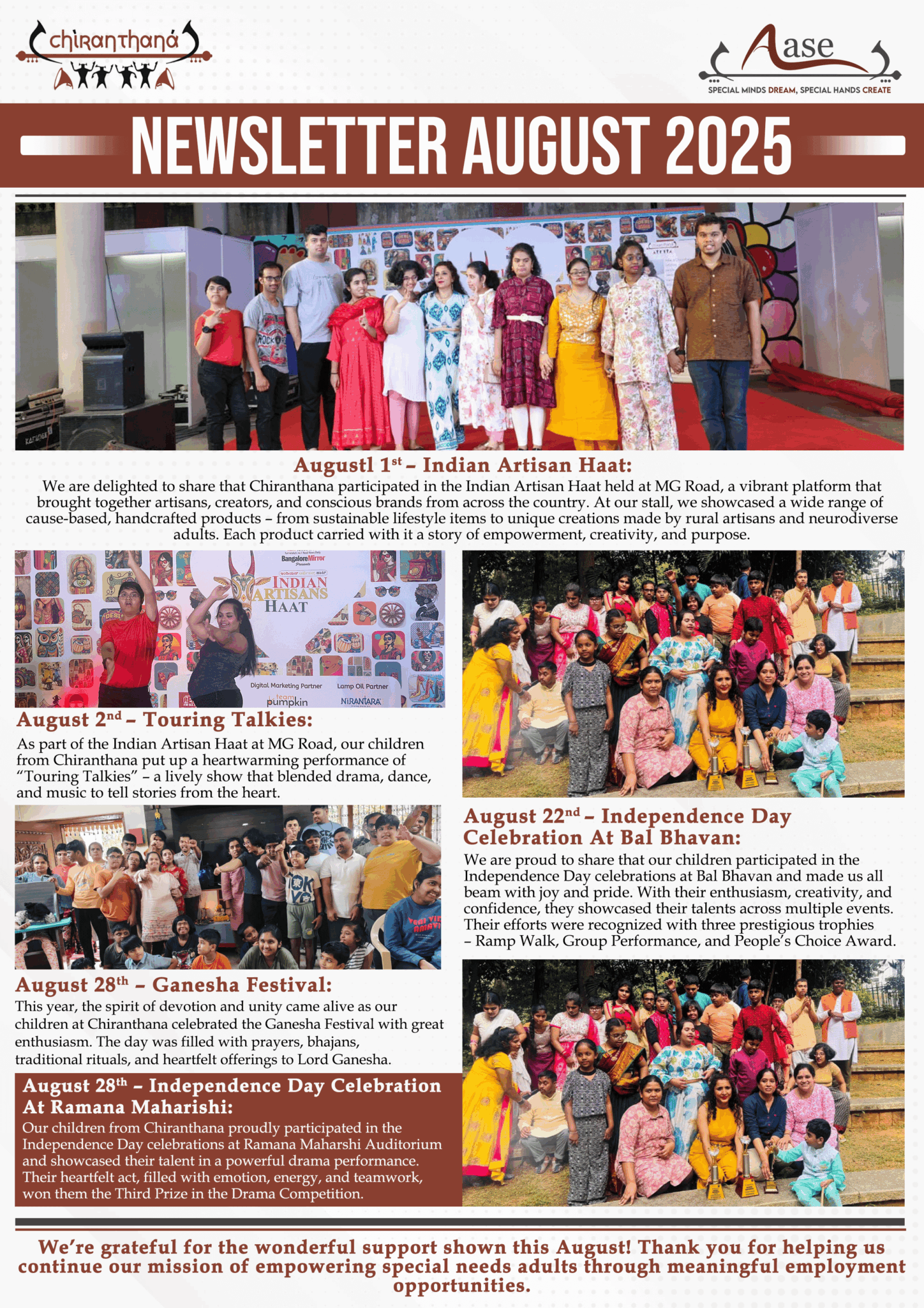Chiranthana Newsletter – August 2025