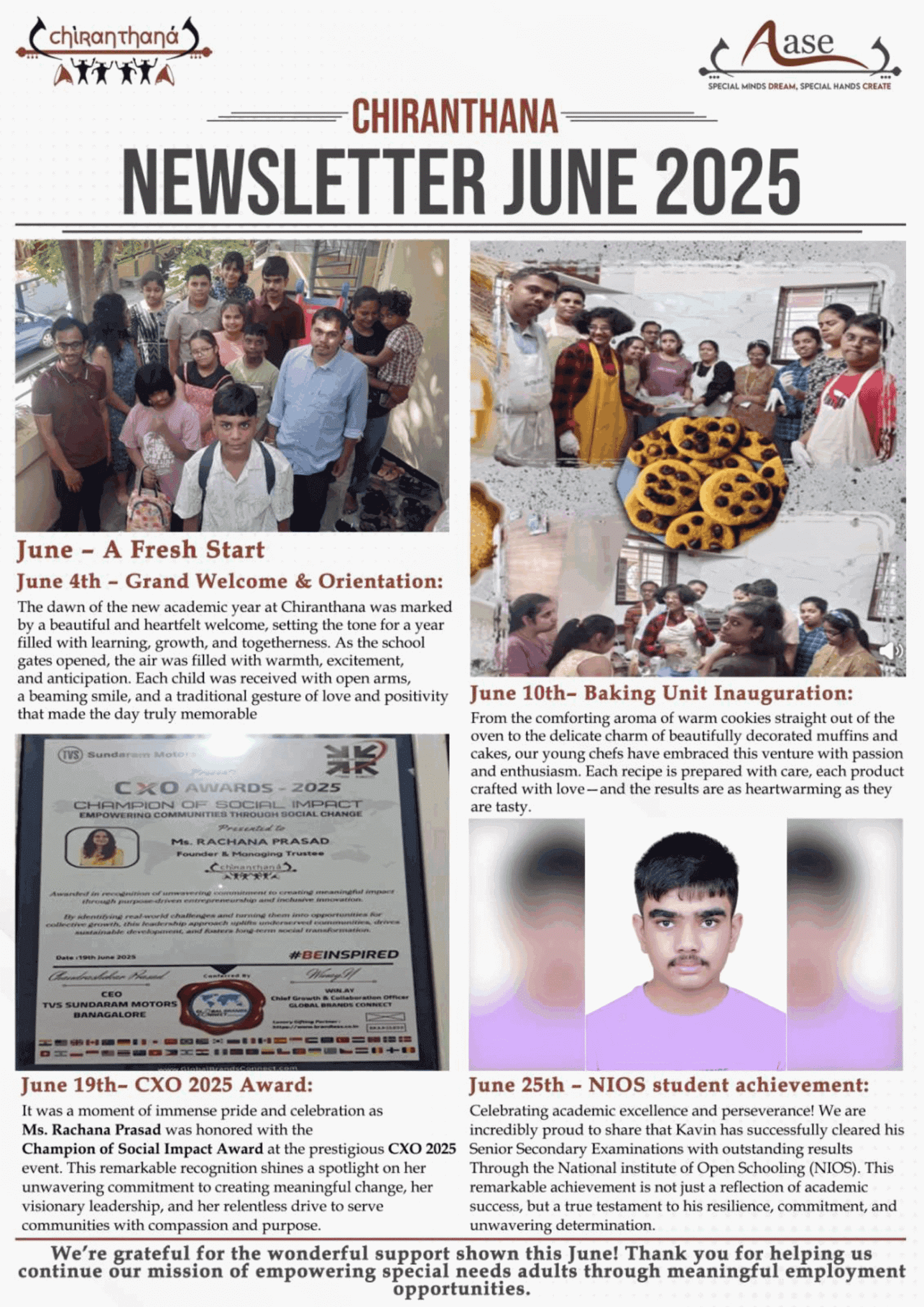 Chiranthana Newsletter – June 2025