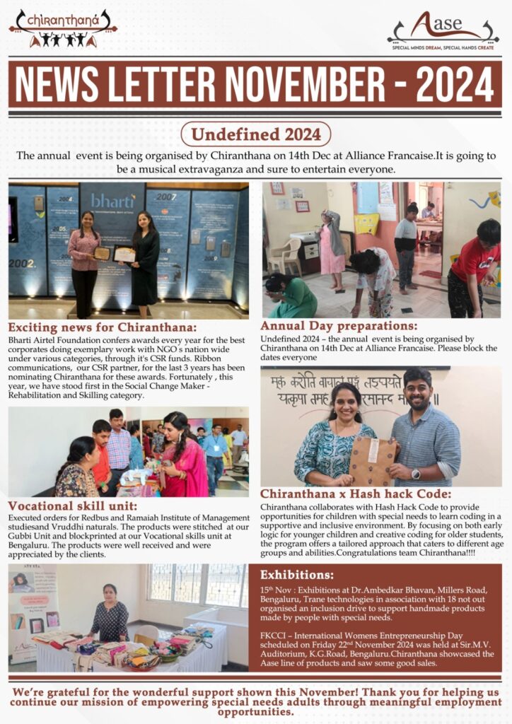 Chiranthana Newsletter – November 2024