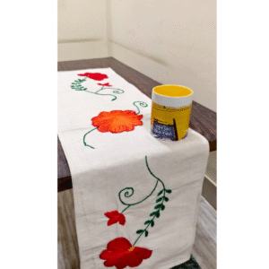 Embroidered table runner