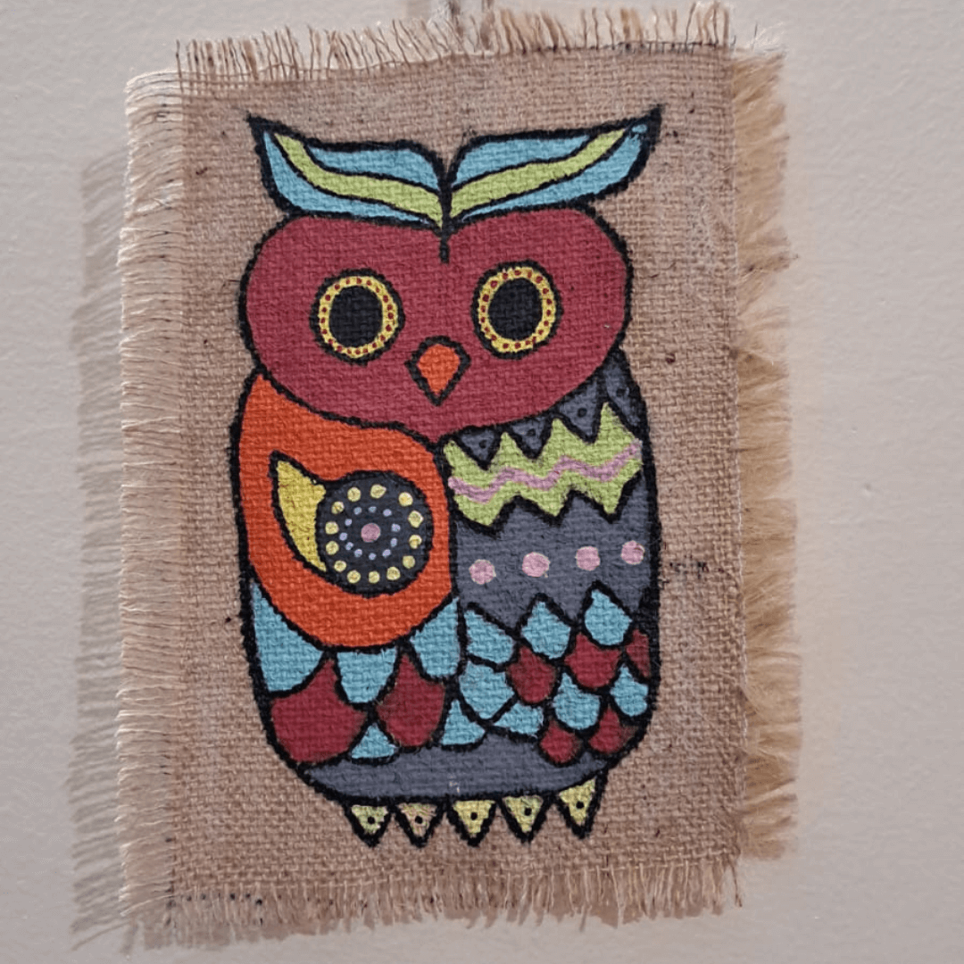 Hand painted wall hanging